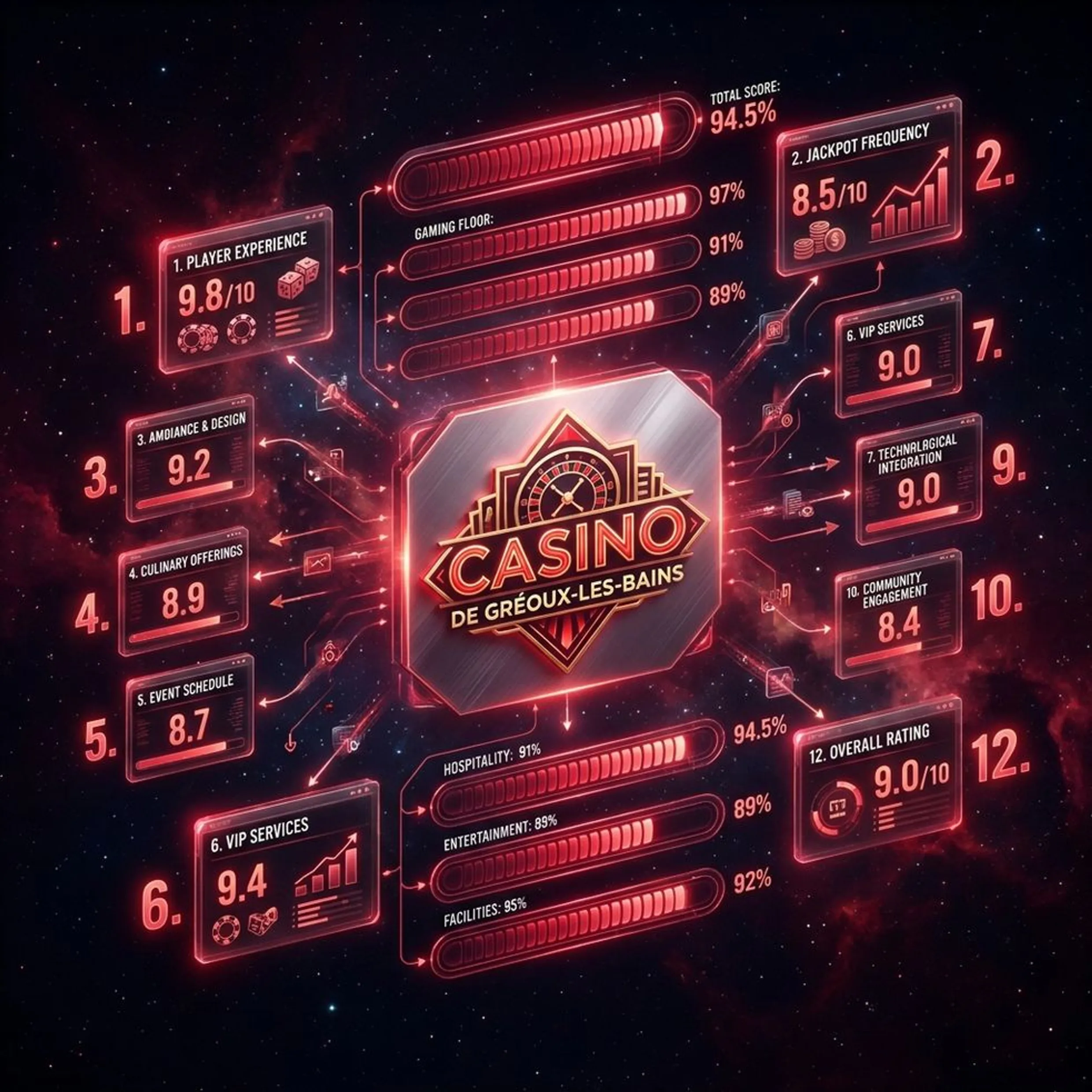 Jeux et divertissements au casino français (Casino de Gréoux-les-Bains)